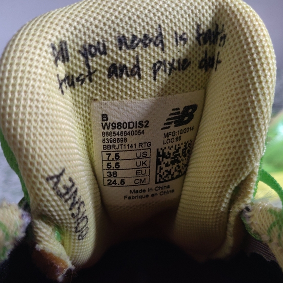 W7.5 New Balance X Disney Shoes TINKERBELL - Picture 4 of 8